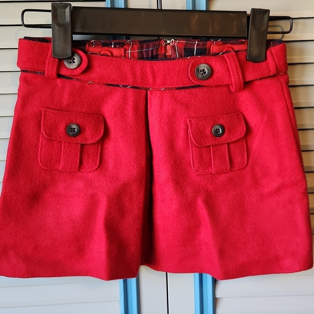Jacadi Paris Red Wool Skirt